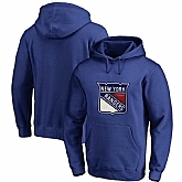Men's Customized New York Rangers Blue All Stitched Pullover Hoodie,baseball caps,new era cap wholesale,wholesale hats